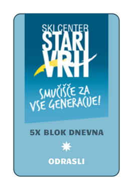 5x Blok dnevna v sezoni (odrasli)